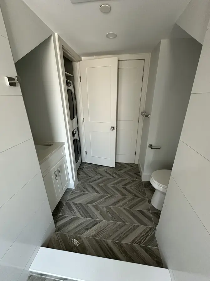 Hallway leading to the laundry room