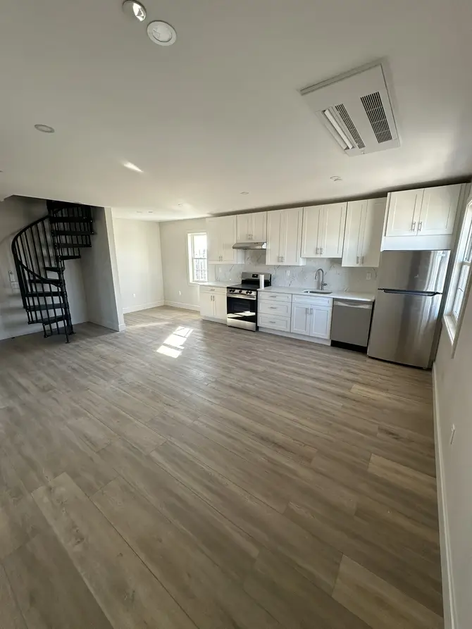Spacious open-plan kitchen and living area