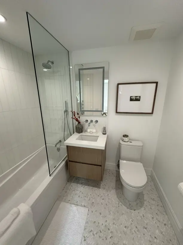 Bathroom renovation with bathtub