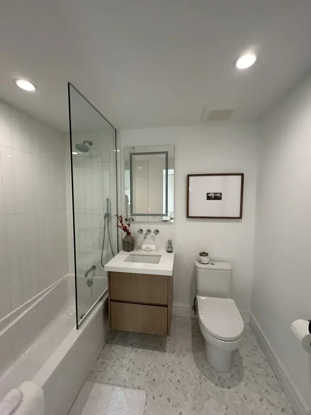 Modern bathroom with shower