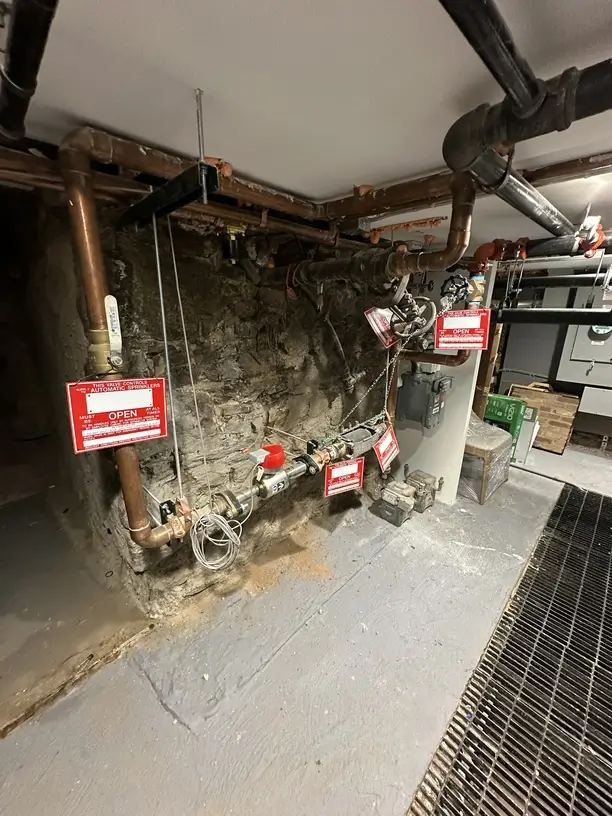 Basement plumbing system