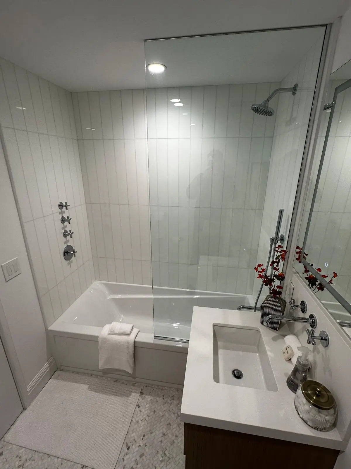 Bathroom with shower enclosure