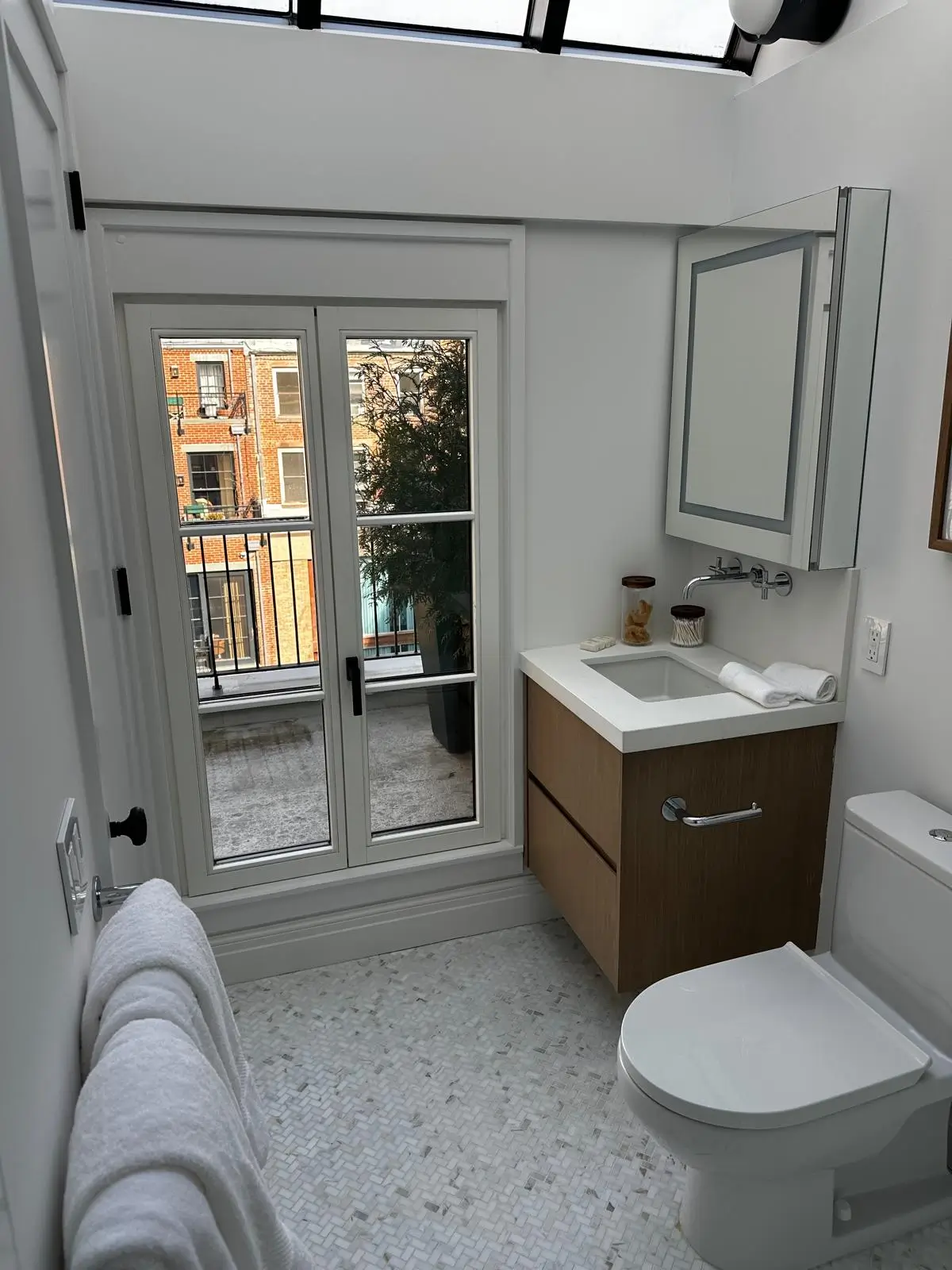Bright luxury bathroom