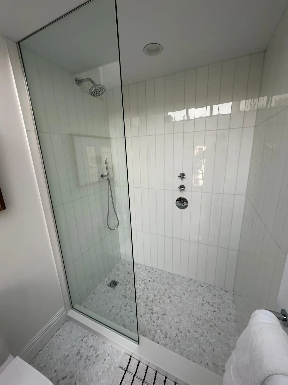 Bathroom with glass shower