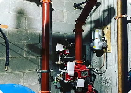 Boiler room plumbing system