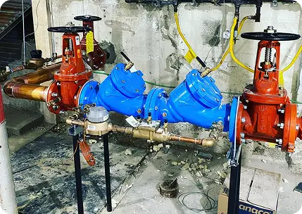 Commercial plumbing installation